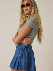 Campbell Stripe Crop Tee