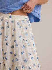 Jackie Embroidered Midi Skirt