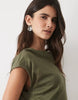 High Neck Mini Dress In Khaki