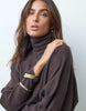 Supersoft Drape Batwing Mini Dress In Chocolate