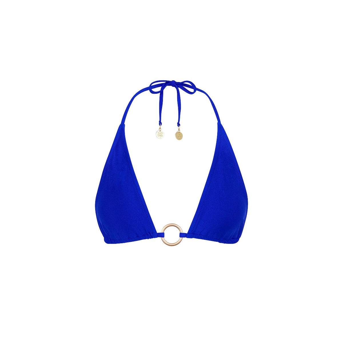 Ring Halter Bikini Top - Blue Lagoon