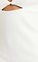 Teagan Mini Dress - Cut Out Low Back Bodycon Dress in White