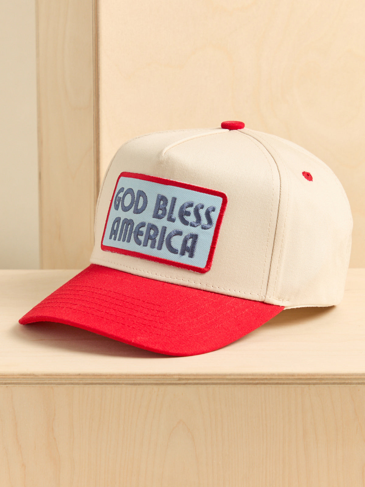 God Bless America Patch Trucker Hat