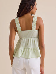 Adrianna Striped Babydoll Tank
