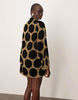 Arrange Embellished Spot Long Sleeve Mini Dress In Gold