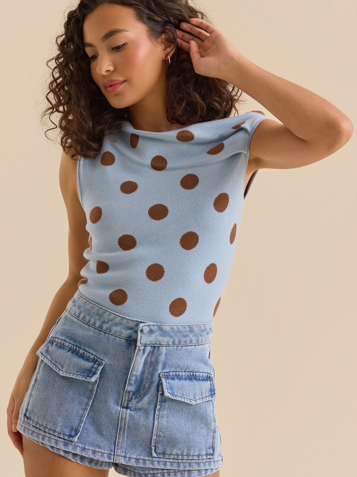 Fallon Denim Mini Skort