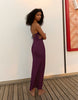 Bershka Rustic Strappy Midi Dress In Purple