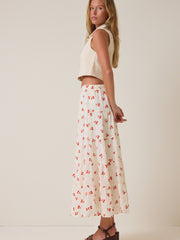 Jackie Embroidered Midi Skirt