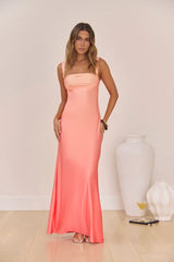 Spring In The Clouds Maxi Dress Peach Ombre