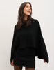 Pretty Lavish 2 In 1 Knitted Mini Dress With Cape In Black