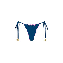 Lettuce Edge Thong Tie Bikini Bottom - Mystic Moon