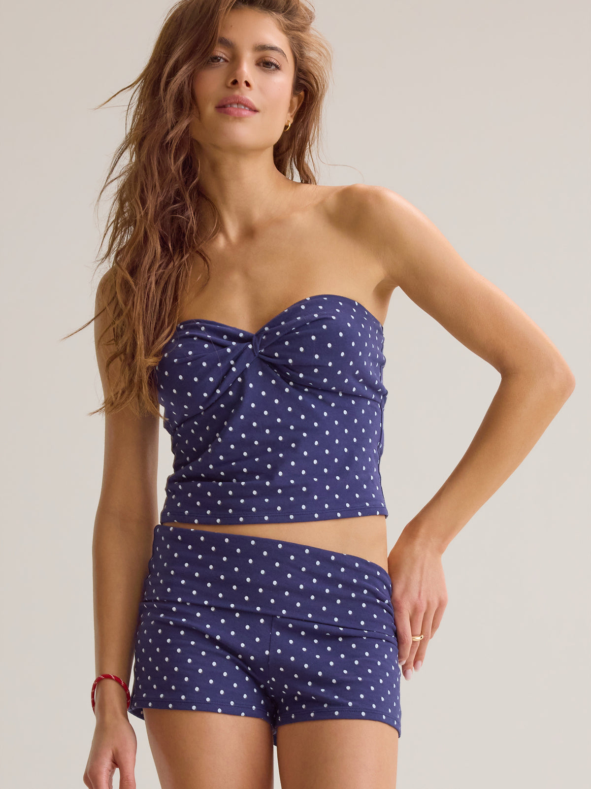 Ardyn Polka Dot Twist Tube Top