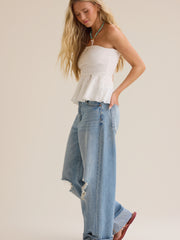 Charlotte Eyelet Strapless Top