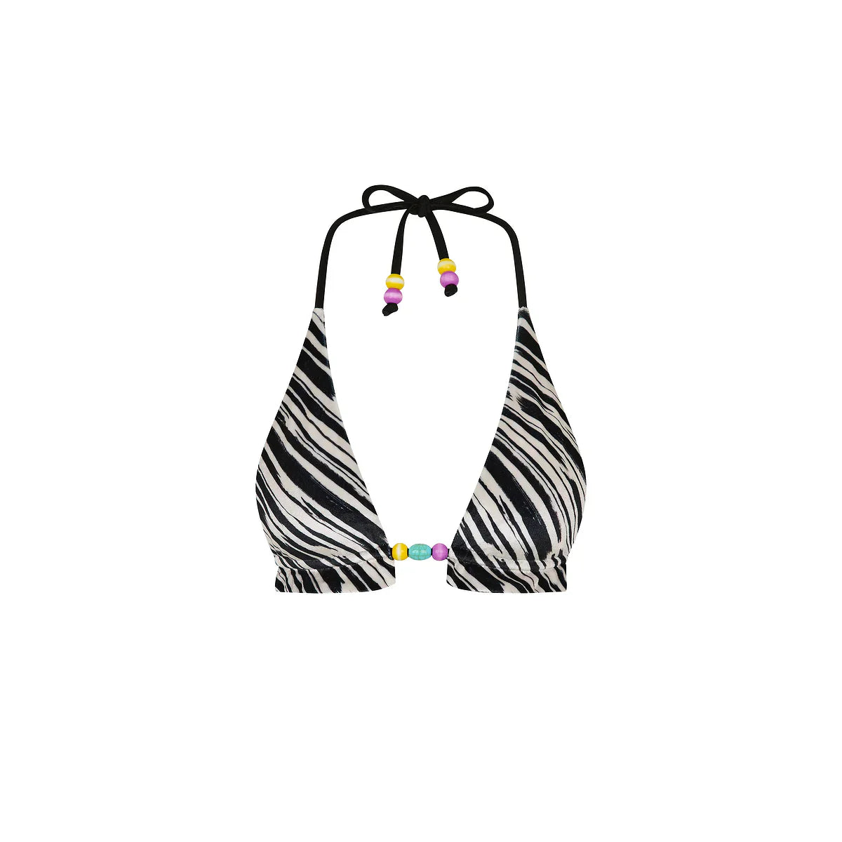 Frill Halter Bralette Bikini Top - Wild Honey