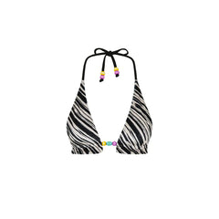 Frill Halter Bralette Bikini Top - Wild Honey