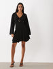 Soft Cord Hankey Hem Mini Dress In Black
