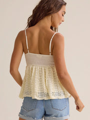 Reeve Lace Ruffle Tank