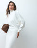 Supersoft Drape Batwing Midi Dress In Ivory