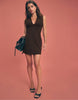Stradivarius Short V-Neck Dress In Brown