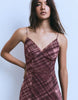 Bershka Long Tulle Strappy Dress In Black