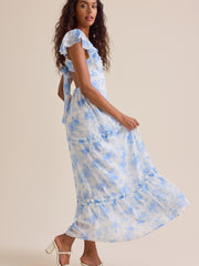 Auburn Floral Maxi Dress