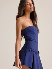 Kailynn Strapless Bow Romper