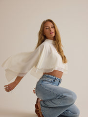 Alina Tie Neck Cape