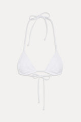Sky Triangle Halter Bikini Top - Optic White