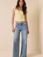 Gracie Ruffle Trim Top