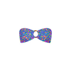 Strapless Bandeau Bikini Top - Electric Bloom