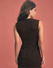 Stradivarius Short V-Neck Dress In Brown