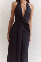 Pure Dreamer Halter Maxi Dress Black