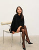 Pretty Lavish 2 In 1 Knitted Mini Dress With Cape In Black