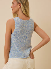 Dalia Marled Button Top