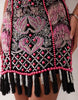 Asos Luxe Fringe Embellished Cami Mini Dress In Black And Pink