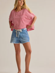 Abigail Stripe Cropped Tee