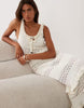 Miss Selfridge Frill Detail Crochet Maxi Dress In Cream