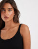 Rib Midi Dress In Black