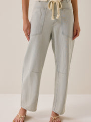 Laine Striped Barrel Jeans