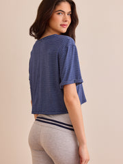 Trackline Crop Crew Tee