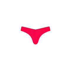 Cheeky V Bikini Bottom - Cherry Crush