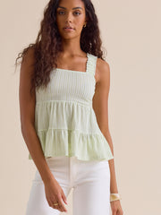 Adrianna Striped Babydoll Tank