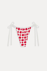 Tia Skimpy String Bikini Bottom - Red Dottie