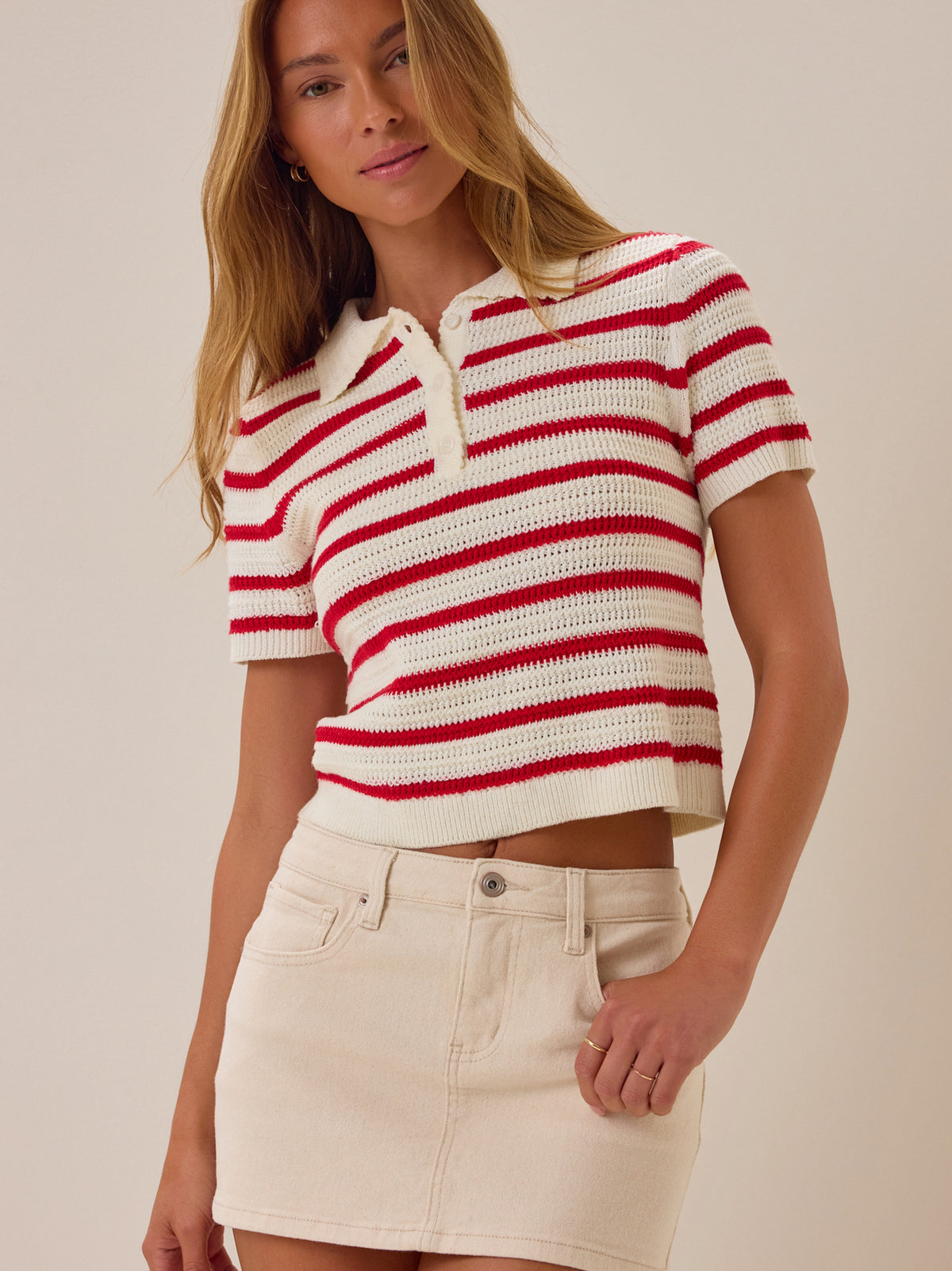 Bowie Stripe Knit Polo