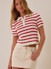 Bowie Stripe Knit Polo