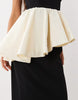 Asos Luxe Structured Contrast Maxi Dress With Peplum Detail In Mono
