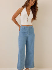 Ella Striped Wide Leg Jean