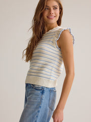 Elsa Crochet Flutter Sleeve Top