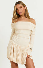 Lioness - Field Of Dreams LS Mini Dress - In Oatmeal