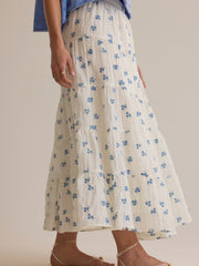Jackie Embroidered Midi Skirt